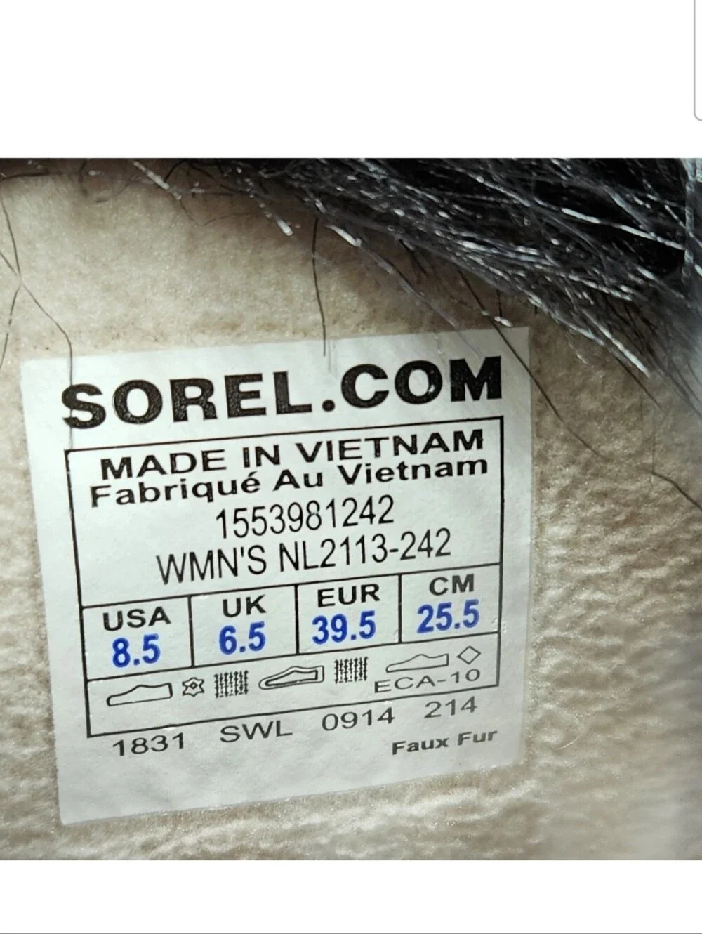 SOREL Tofino Waterproof Tall Boots Sz 8.5 Grey Blue Winter Snow NL2113-242